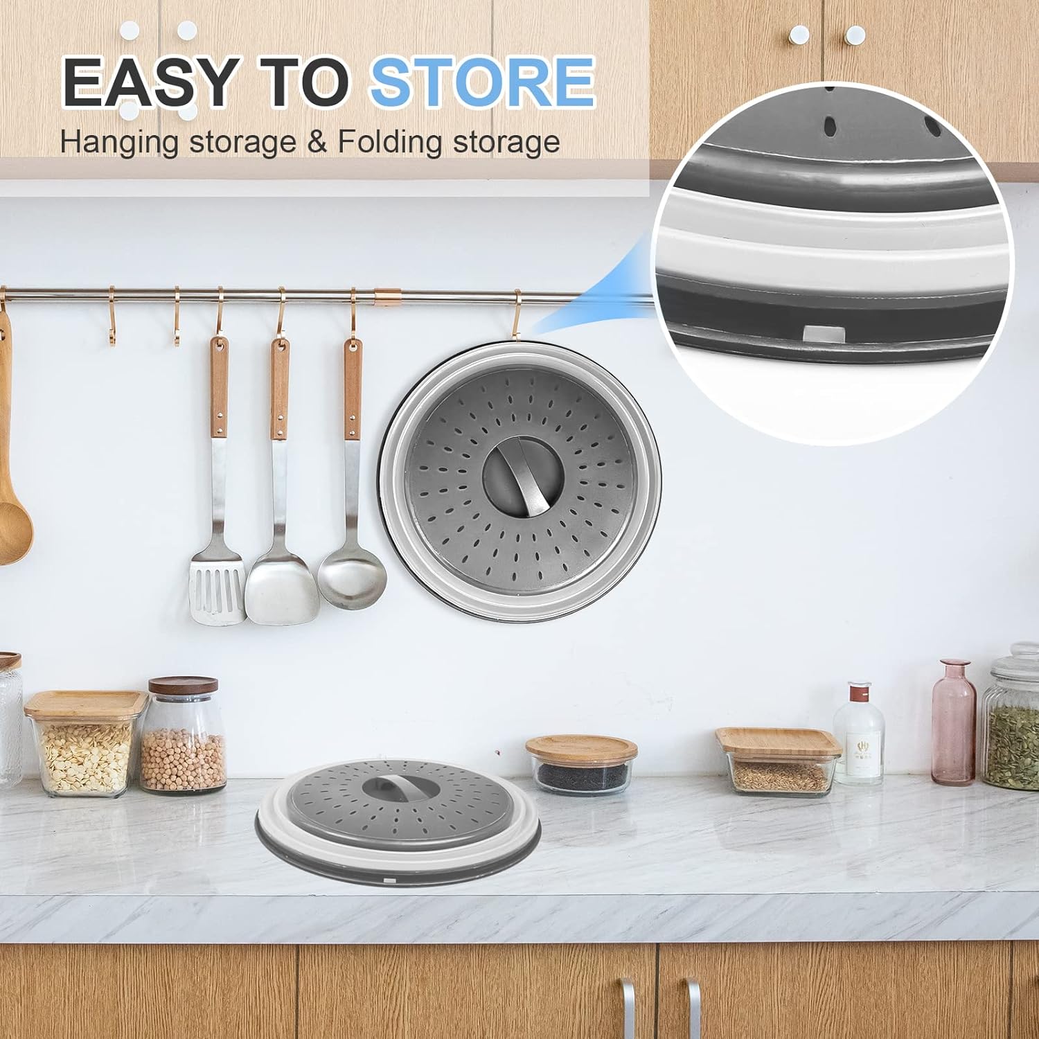 Microwave Food Cover, Collapsible Silicone Mat, Splatter Guard, Plate Holder, Kitchen Colander, Food Cover -10 Microwave Food Cover, Collapsible Silicone Mat, Splatter Guard, Plate Holder, Kitchen Colander, Food Cover -10